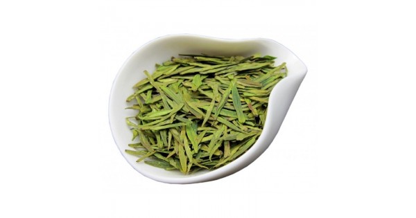 Organische longjing draak goed thee met verschijning en distinctief aroma